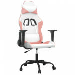 vidaXL Fehér és rózsaszín műbőr játékszék (3143650) (3143650)