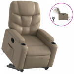vidaXL Elektromos kávészínű műbőr felállást segítő dönthető fotel (3204678) (3204678)