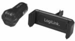 LogiLink USB autós töltő + mobiltartó (PA0203) - aqua