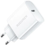 Rocoren USB-C hálózati töltő adapter PD 20W + 1m USB-C - USB-C kábel (fehér) - smartdiszkont