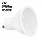 Milio GU10 LED izzó 7W 590lm 4500K semleges fehér 120° - 50W-nak megfelelő (21334)