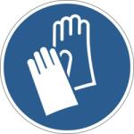 DURABLE Marcaj autoadeziv pentru podea, Utilizarea manusilor de protectie obligatorie, nepermanent, albastru Durable DB103906 (DB103906)