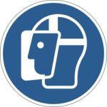 DURABLE Marcaj autoadeziv pentru podea, Purtarea vizierei de protectie obligatorie, nepermanent, albastru Durable DB103206 (DB103206)