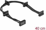 Delock Cablu de alimentare SATA cu conector cu 15 pini > 4 x prize SATA cu 15 pini, 40 cm, negru (60395)