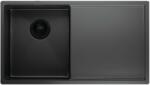 Klarstein Chiuvetă de bucătărie TitanSteel cu scurgere, 79 x 44 cm, oțel inoxidabil, rezistent la zgârieturi, rezistent la căldură (SIK1-TitanS-3540dbl) (SIK1-TitanS-3540dbl) - klarstein Chiuveta