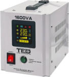 TED Electric UPS Pentru Centrala, Sursa Curent Centrala 1600VA 1050W cu Ecran LCD si Sinusoidala Pura, Utilizeaza 2x Baterie 12V, Ted Electric TED000330 (A0061528)