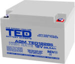 TED Electric Acumulator 12V High Rate, Dimensiuni 165 x 175 x 125 mm, Baterie 12V 28.5Ah M5, TED Electric TED003447 (BA086208)