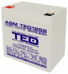 TED Electric Acumulator 12V High Rate, Dimensiuni 90 x 70 x 98 mm, Baterie 12V 5.2Ah F2, TED Electric TED003287 (A0057648)