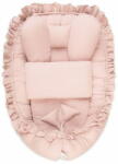  BELISIMA Muslin régi rózsaszín baba fészek paplannal
