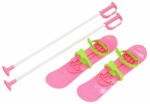 Baby Mix Gyerek síléc kötéssel és síbotokkal BIG FOOT 42 cm rózsaszínű