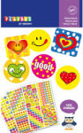 Playbox PlayBox: Dekorációs Smile és emoji matrica csomag 3 ív 1000db (2470625)