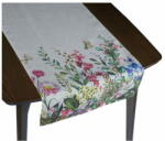  Asztalterítő BEHUN - 40x135 cm - Virágos rét bézs színben