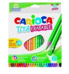 CARIOCA Creioane colorate flexibile hexagonale 24 culori Tita Erasable CARIOCA (11726)