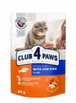  Club4Paws Premium Teljes értékű nedves eledel felnőtt macskáknak tőkehallal zselében 24X80 G