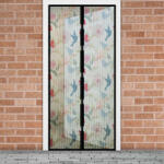Garden of Eden Szúnyogháló függöny ajtóra - mágneses - 100 x 210 cm - madár mintás (11398J)
