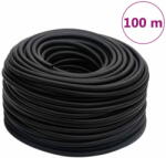 vidaXL fekete gumi és PVC hibrid légtömlő 0, 6" 100 m 154500