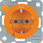 Berker 41102007 süllyesztett kontrollámpás dugalj, fokozott érintésvédelemmel, fényes narancs, R. 1/R. 3, 250V, 16A (B0041102007)
