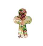 R. M. ékszer Átfúrt pávakagyló medál kereszt 20-30x40-50mm (021105)