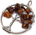 R. M. ékszer Életfa medál drótos Tigrisszem 3cm (020636)