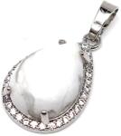 R. M. ékszer Csepp medál fém str Howlit 17x25mm (021734)