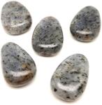 R. M. ékszer Átfúrt Kvarc kék pöttyös csepp medál (021810)