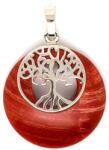 R. M. ékszer Fánk medál életfa Jáspis vörös 3cm (021431)