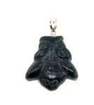 R. M. ékszer Medál bagoly szárnyas moha achát 3x3cm (021160)