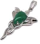 R. M. ékszer Csepp medál fém trefoil Aventurin 2, 5x4cm (021745)