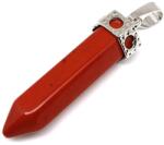 R. M. ékszer Csúcs medál hatszög Jáspis vörös 8x35mm (021898)