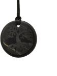 R. M. ékszer Shungit medál életfa gravírozott 30mm (024578)