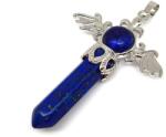 R. M. ékszer Ásvány medálok Csúcs medál fém szárny Lapis lazuli 4x5cm (021826)