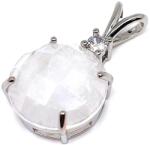 R. M. ékszer Kerek medál fém faz Hegyikristály 16mm (021844)