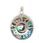 R. M. ékszer Nap hold fém medál pávakagyló 27mm (020634)