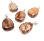 R. M. ékszer 20/25mm Fa megkövesedett csepp medál (056586)