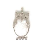 R. M. ékszer Bagoly fém medál kagyló 25x38mm (021400)