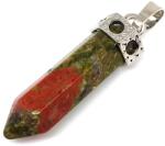 R. M. ékszer Csúcs medál hatszög Unakit 8x35mm (021899)