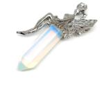 R. M. ékszer Csúcs medál fém angyal Opalit 2, 5x6cm (021841)