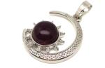R. M. ékszer Hold nap medál fémmel Ametiszt 25mm (020687)