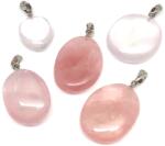R. M. ékszer Lencse medál Rózsakvarc AA (MDG) (020846)