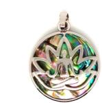 R. M. ékszer Buddha fém medál pávakagyló 27mm (020697)