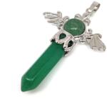 R. M. ékszer Csúcs medál fém szárny Aventurin 4x5cm (021825)