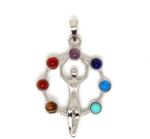 R. M. ékszer Csakra medál fém Ember alak 3x3, 5cm (020909)