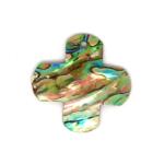 R. M. ékszer Átfúrt pávakagyló medál kereszt forma 3-4x3-4cm (021104)