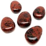 R. M. ékszer Átfúrt Obszidián mahagóni csepp medál (020506)