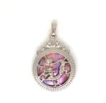 R. M. ékszer Sárkány fém medál pávakagyló 27mm (021380)