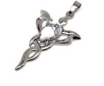 R. M. ékszer Ásvány medálok Csepp medál fém trefoil Howlit 2, 5x4cm (021746)