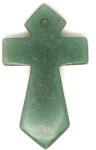 R. M. ékszer Átfúrt medál Aventurin szögletes kereszt 25x45mm (021186)