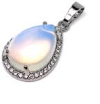 R. M. ékszer Csepp medál fém str Opalit 17x25mm (021737)
