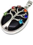 R. M. ékszer Ásvány medálok Ovális medál fém fa str Goldstone kék 2x3cm (021727)