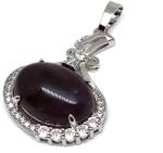 R. M. ékszer Ovális medál fém str Ametiszt 2, 5x3cm (021678)